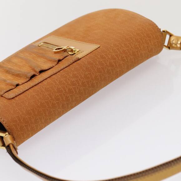 DIOR Trotter Canvas Shoulder Bag Brown Gold - Picture 6 of 14